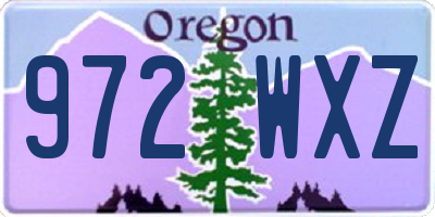 OR license plate 972WXZ