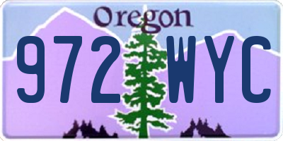 OR license plate 972WYC