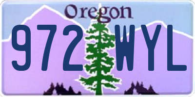 OR license plate 972WYL