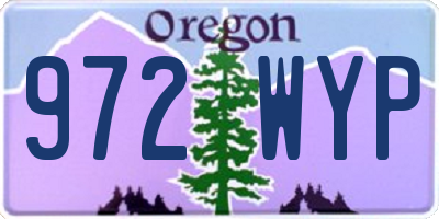 OR license plate 972WYP