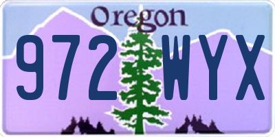 OR license plate 972WYX