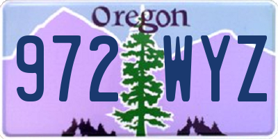 OR license plate 972WYZ