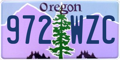 OR license plate 972WZC