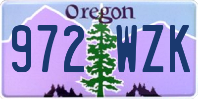 OR license plate 972WZK
