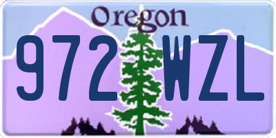 OR license plate 972WZL