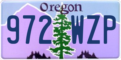 OR license plate 972WZP