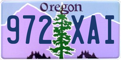 OR license plate 972XAI