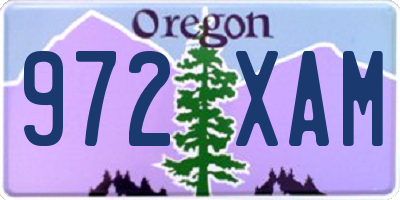 OR license plate 972XAM