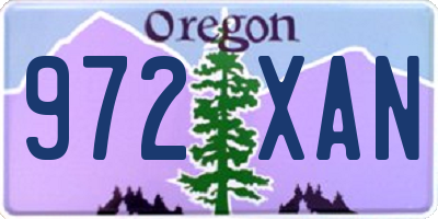 OR license plate 972XAN