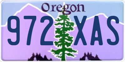 OR license plate 972XAS