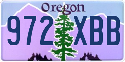 OR license plate 972XBB