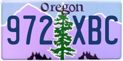 OR license plate 972XBC
