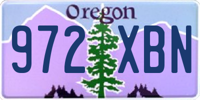 OR license plate 972XBN