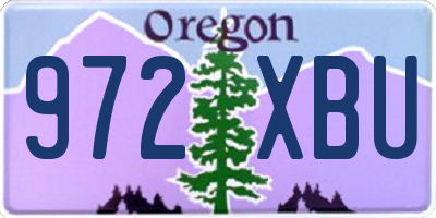 OR license plate 972XBU