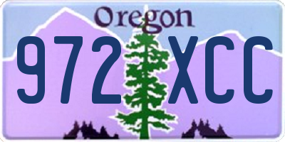 OR license plate 972XCC