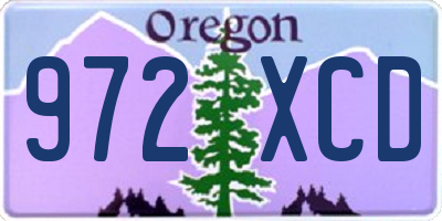 OR license plate 972XCD