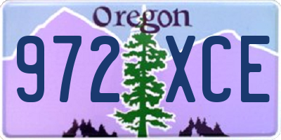 OR license plate 972XCE