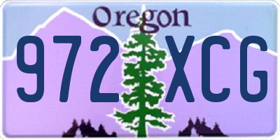 OR license plate 972XCG