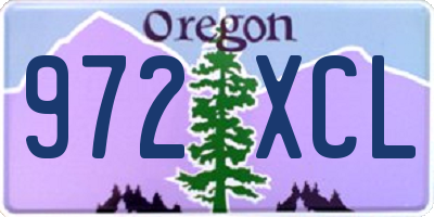 OR license plate 972XCL