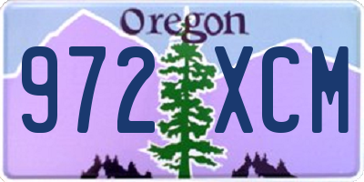 OR license plate 972XCM