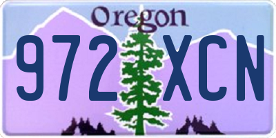 OR license plate 972XCN