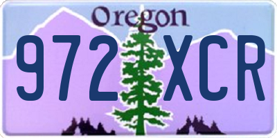 OR license plate 972XCR
