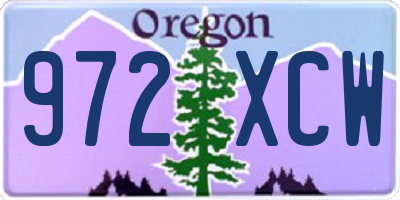 OR license plate 972XCW
