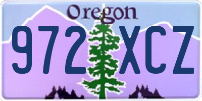 OR license plate 972XCZ