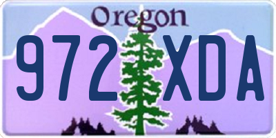 OR license plate 972XDA