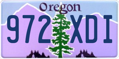 OR license plate 972XDI