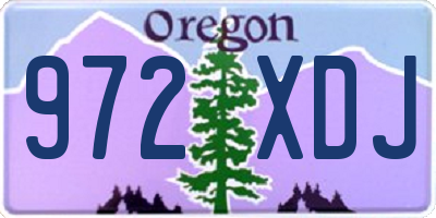 OR license plate 972XDJ