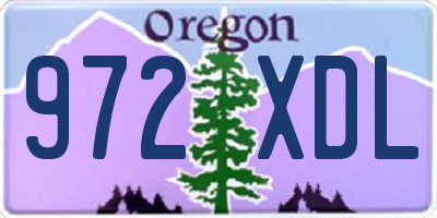 OR license plate 972XDL