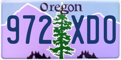 OR license plate 972XDO