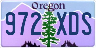 OR license plate 972XDS