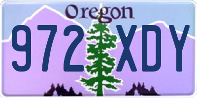 OR license plate 972XDY