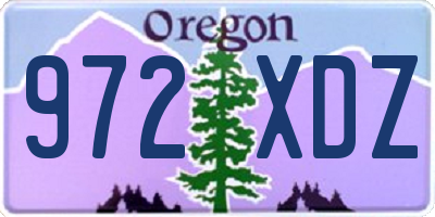OR license plate 972XDZ