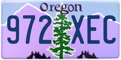 OR license plate 972XEC