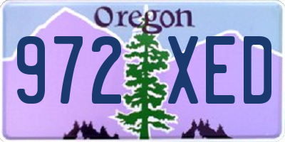 OR license plate 972XED