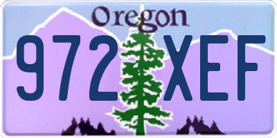 OR license plate 972XEF