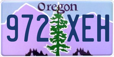 OR license plate 972XEH