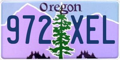 OR license plate 972XEL