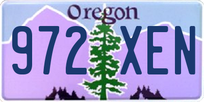 OR license plate 972XEN