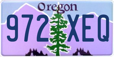 OR license plate 972XEQ