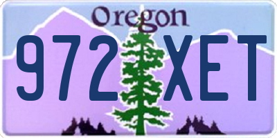 OR license plate 972XET
