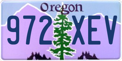 OR license plate 972XEV