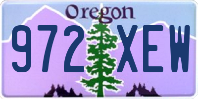 OR license plate 972XEW