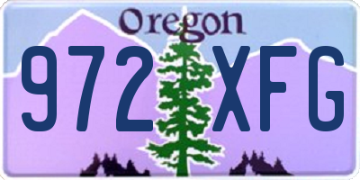 OR license plate 972XFG