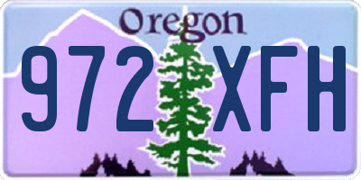 OR license plate 972XFH