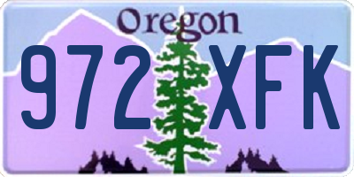OR license plate 972XFK