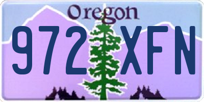OR license plate 972XFN